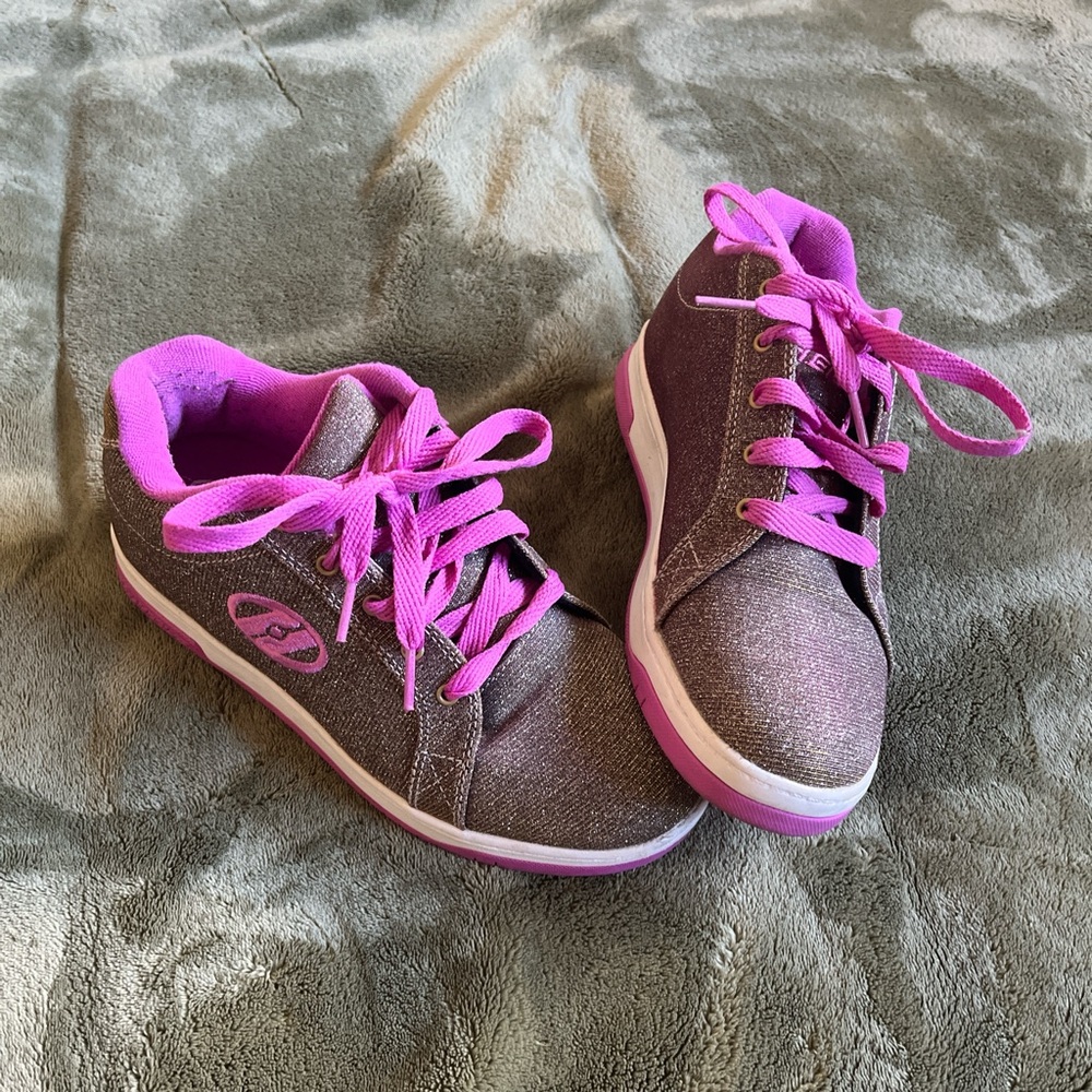 Pink and Gold Sparkly Heelys